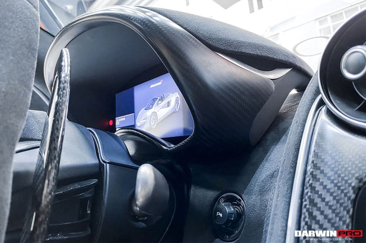 2015-2021 McLaren 540c 570s 570gt 600lt Dry Carbon Fiber Instrument Surround Panel Cover