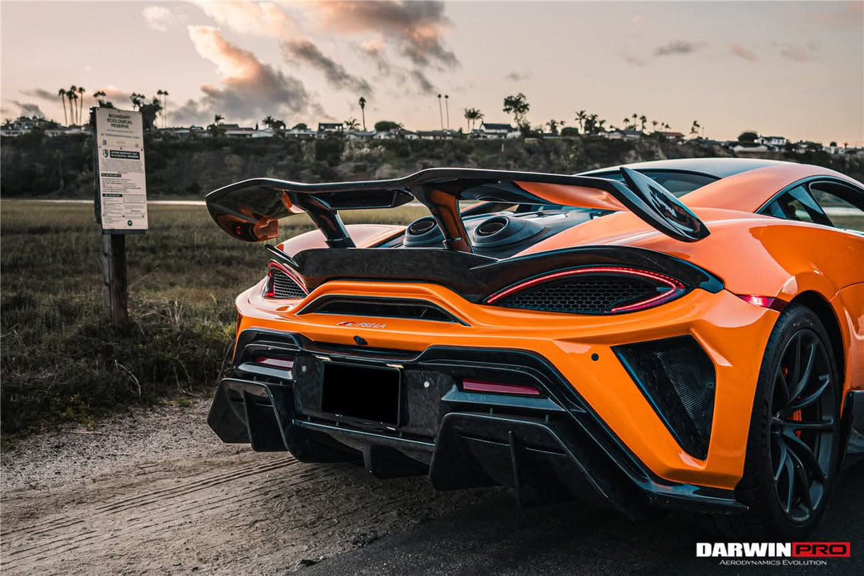 DarwinPRO 2018-2021 McLaren 600lt BKSS Style Dry Carbon Fiber Trunk Spoiler Wing