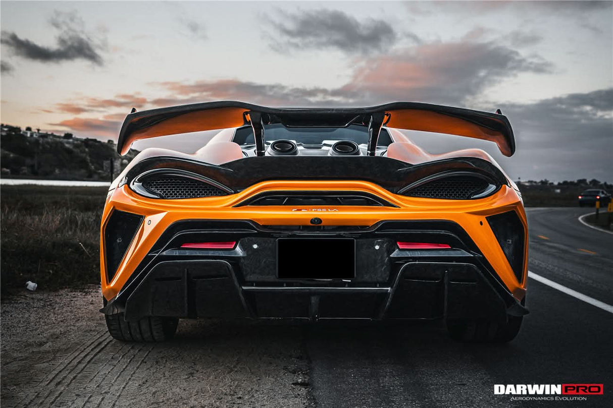 DarwinPRO 2018-2021 McLaren 600lt BKSS Style Dry Carbon Fiber Trunk Spoiler Wing
