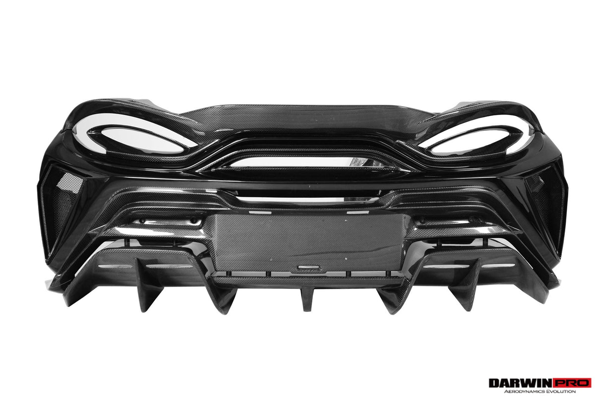 2018-2021 McLaren 600lt Partial Carbon Fiber Rear Bumper DarwinPRO (BKSS)
