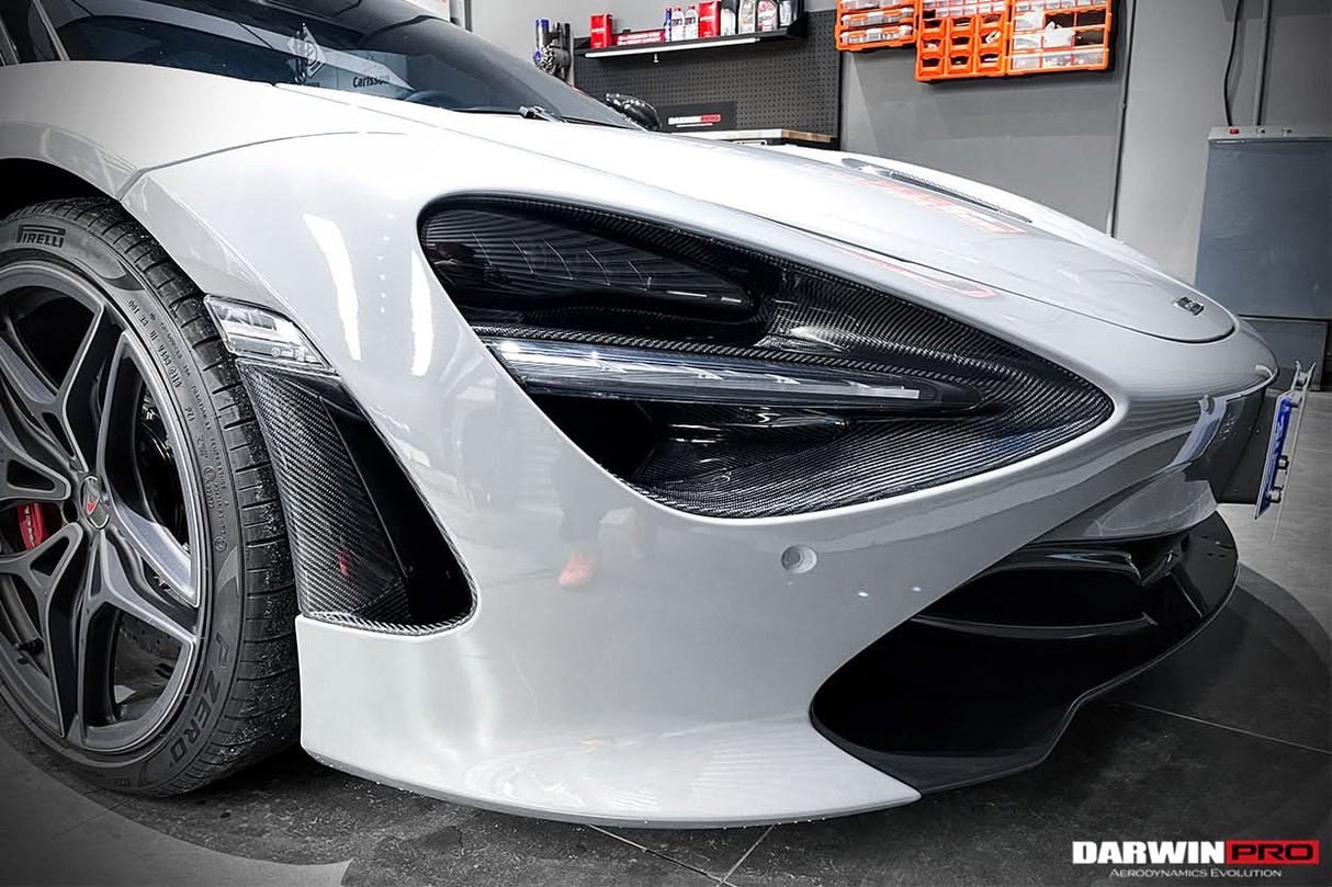 2017-2023 McLaren 720s Dry Carbon Fiber Headlight Inserts Tim Replacement