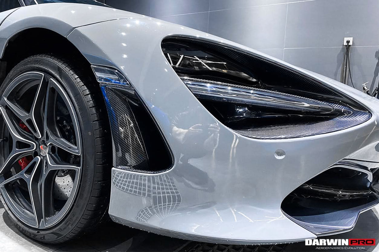 2017-2023 McLaren 720s Dry Carbon Fiber Headlight Inserts Tim Replacement