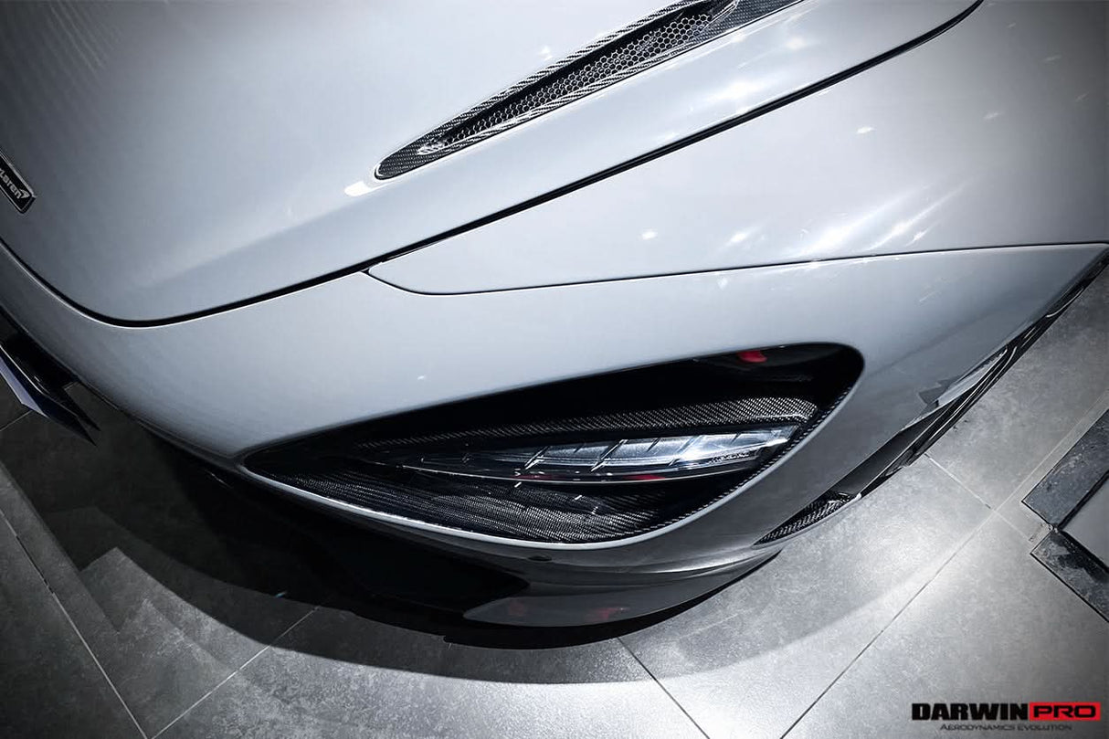 2017-2023 McLaren 720s Dry Carbon Fiber Headlight Inserts Tim Replacement
