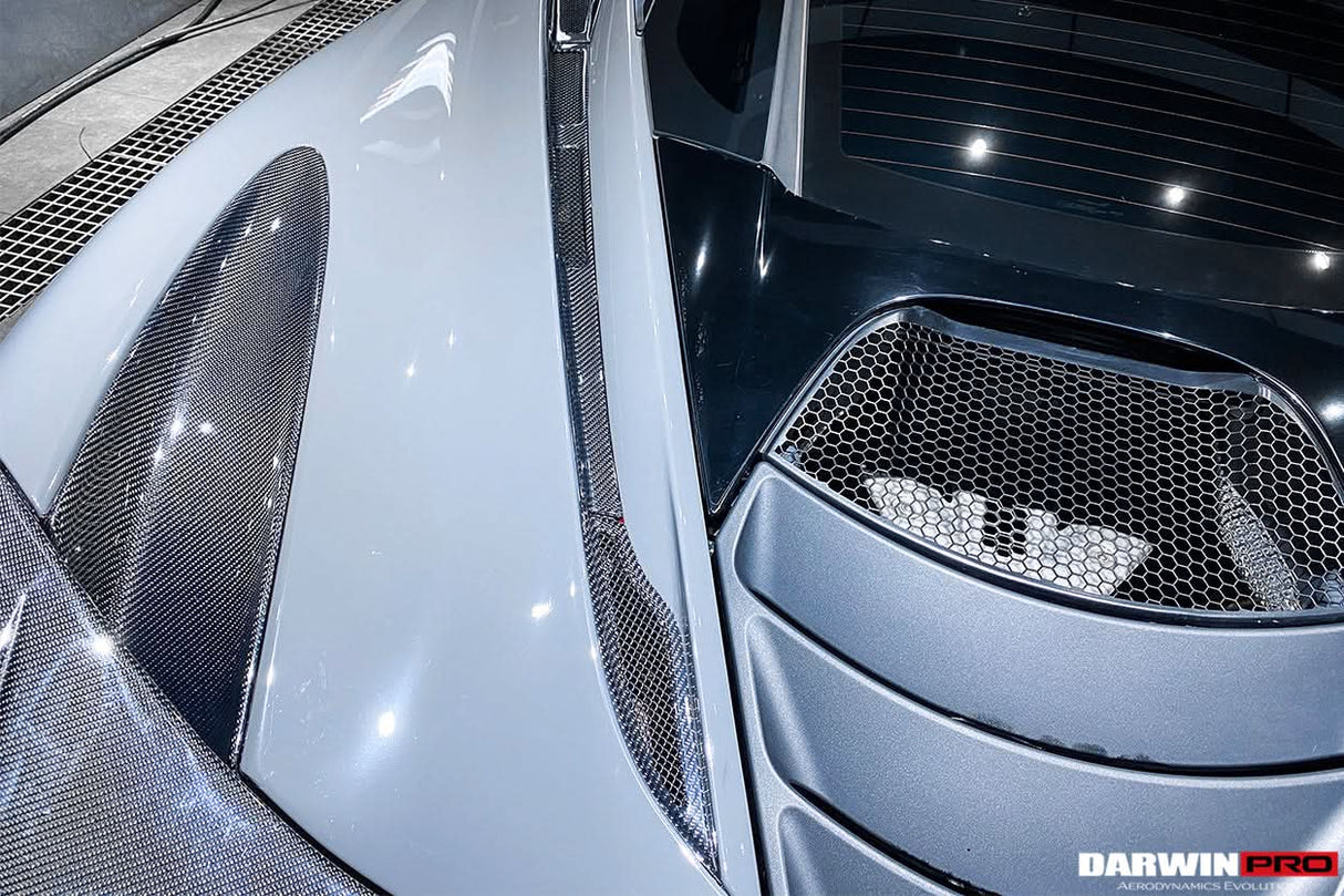 2017-2023 McLaren 720s Dry Carbon Fiber Rear Trunk Air Intake Vents Replacement