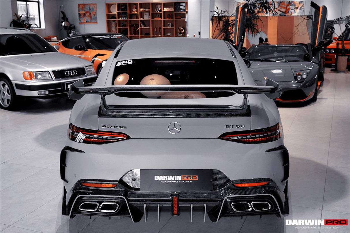 2019-2024 Mercedes Benz AMG GT50 GT53 GT43 GT63 GT63S 4Door Coupe X290 Part Carbon Fiber Rear Bumper DarwinPRO (iMP Ver.2 Design)