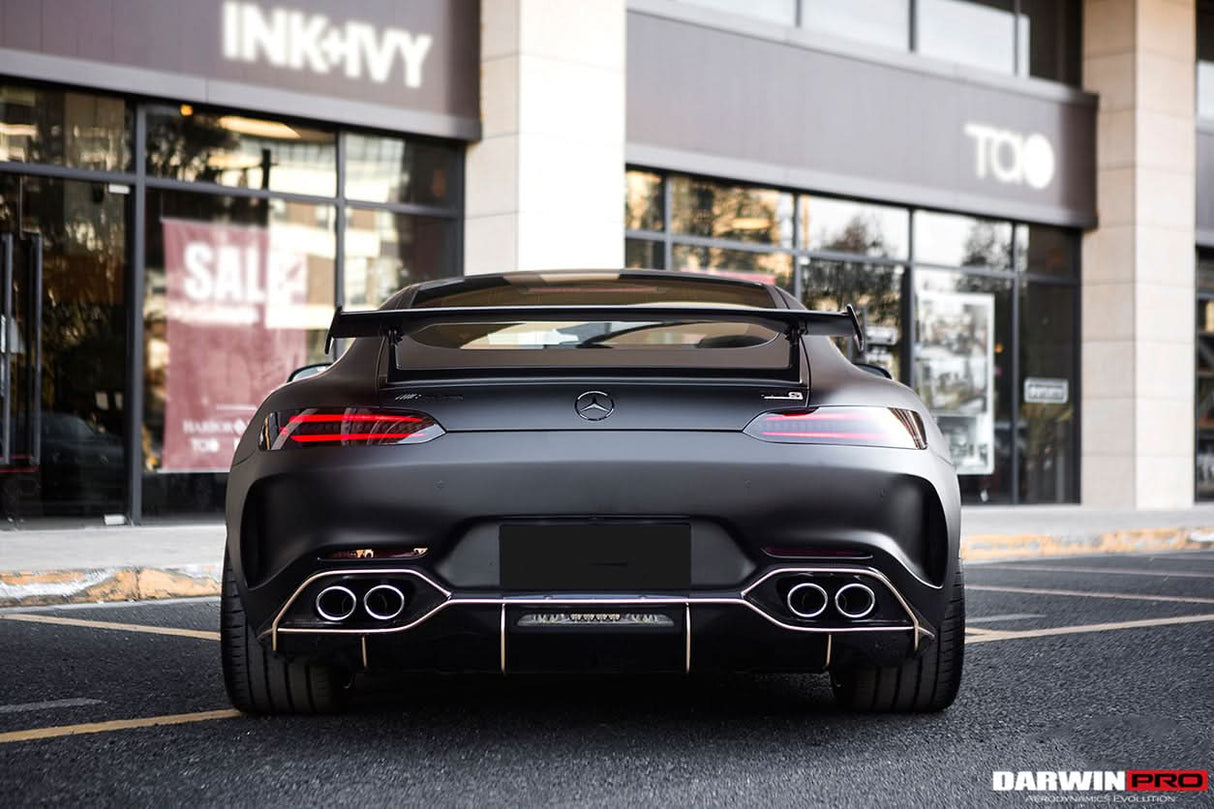 2017-2021 Mercedes Benz AMG GT| GTS Partial Carbon Fiber Rear Bumper with Diffuser DarwinPRO IMP Design
