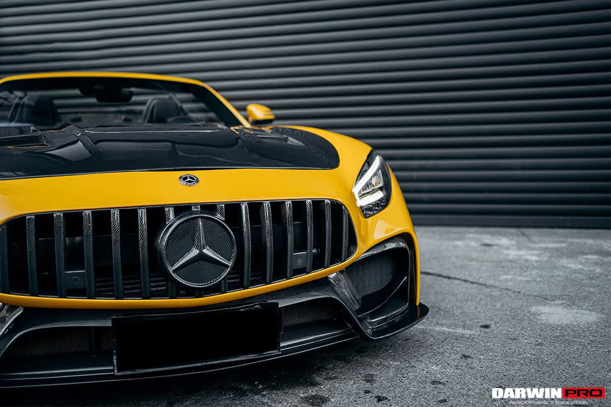 2015-2017 Mercedes Benz AMG GT | GTS Partial Carbon Fiber Front Bumper with Grille DarwinPRO IMP Design