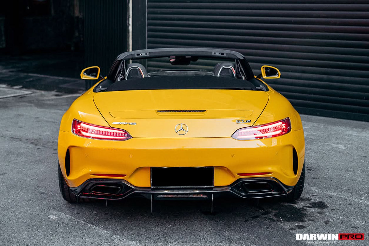 2015-2016 Mercedes Benz AMG GT | GTS Partial Carbon Fiber Rear Bumper with Diffuser DarwinPRO IMP Design
