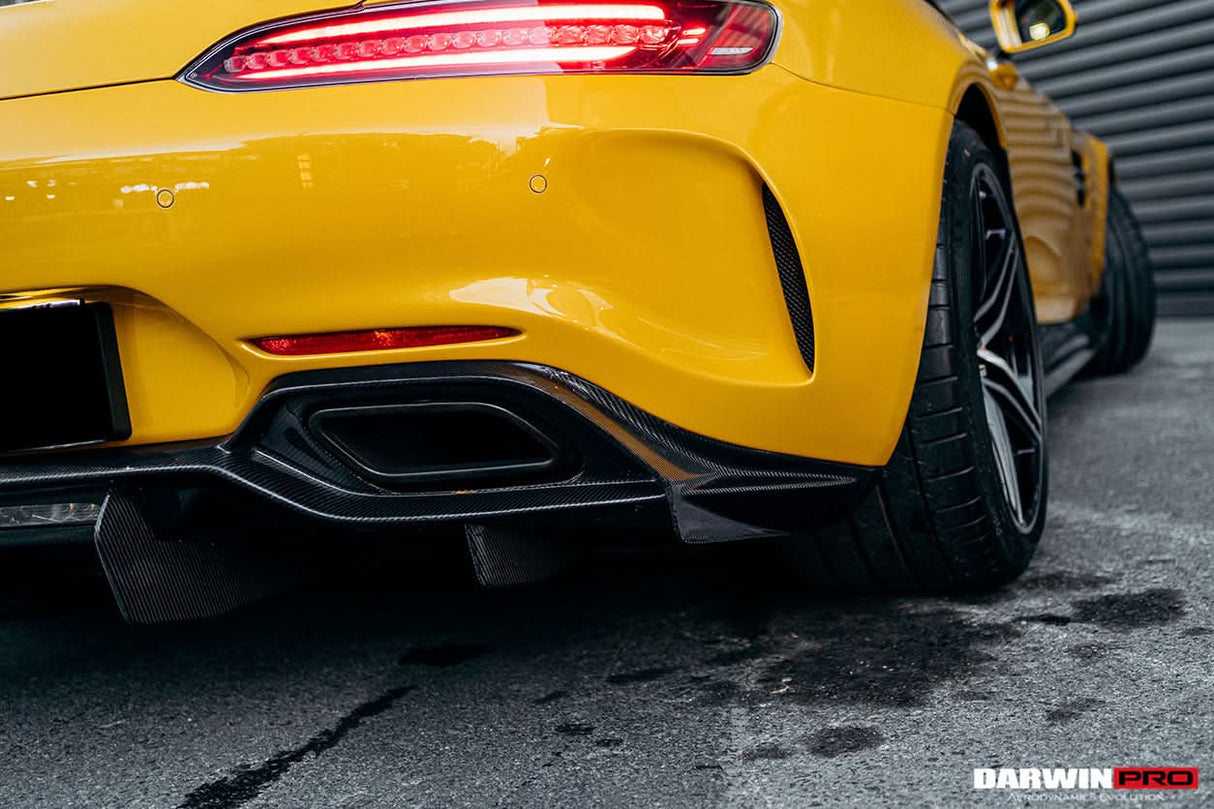 2015-2016 Mercedes Benz AMG GT | GTS Partial Carbon Fiber Rear Bumper with Diffuser DarwinPRO IMP Design