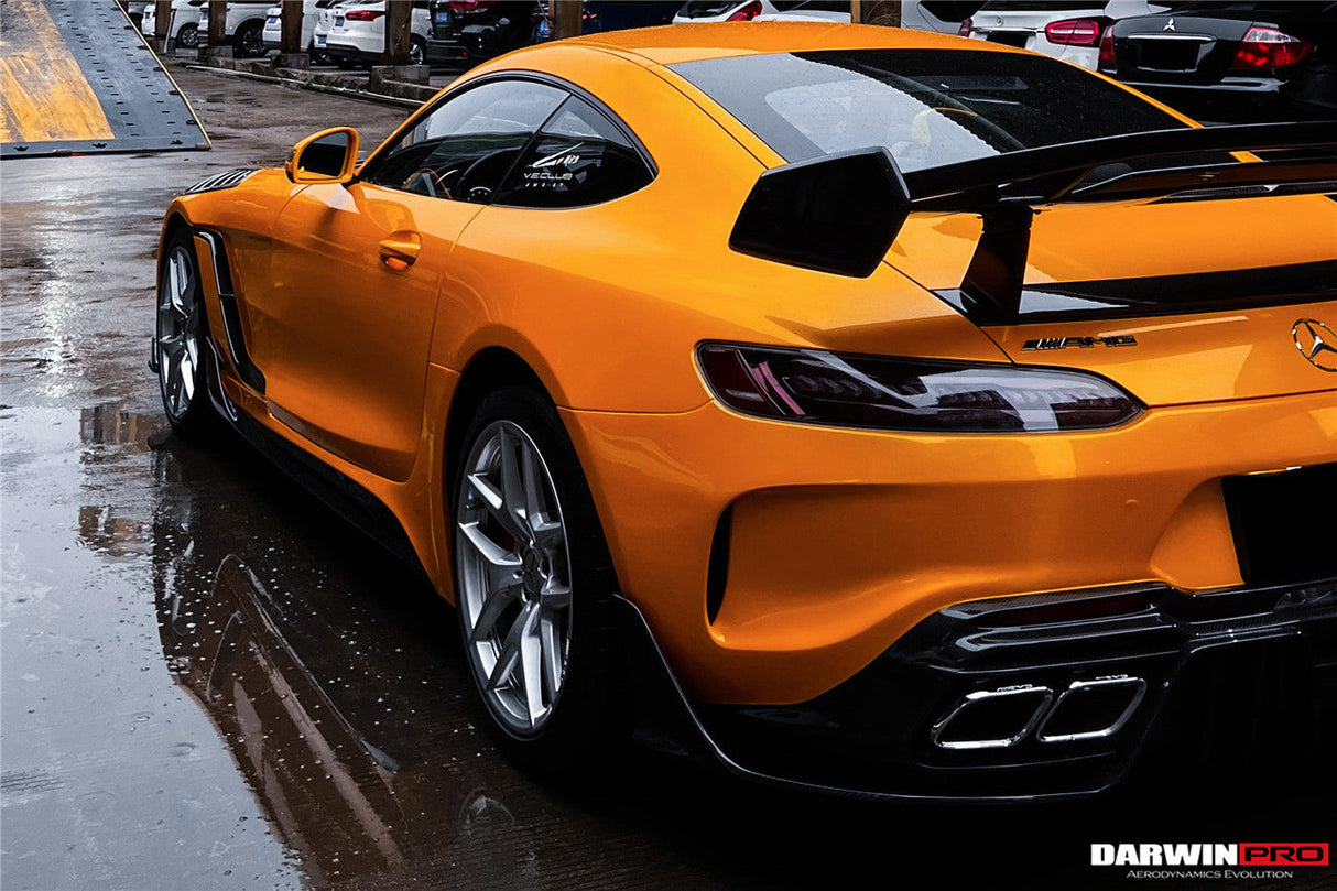 2015-2021 Mercedes Benz AMG GT | GTS Partial Carbon Fiber Rear Bumper With Exhaust Tips Darwinpro IMPII Design