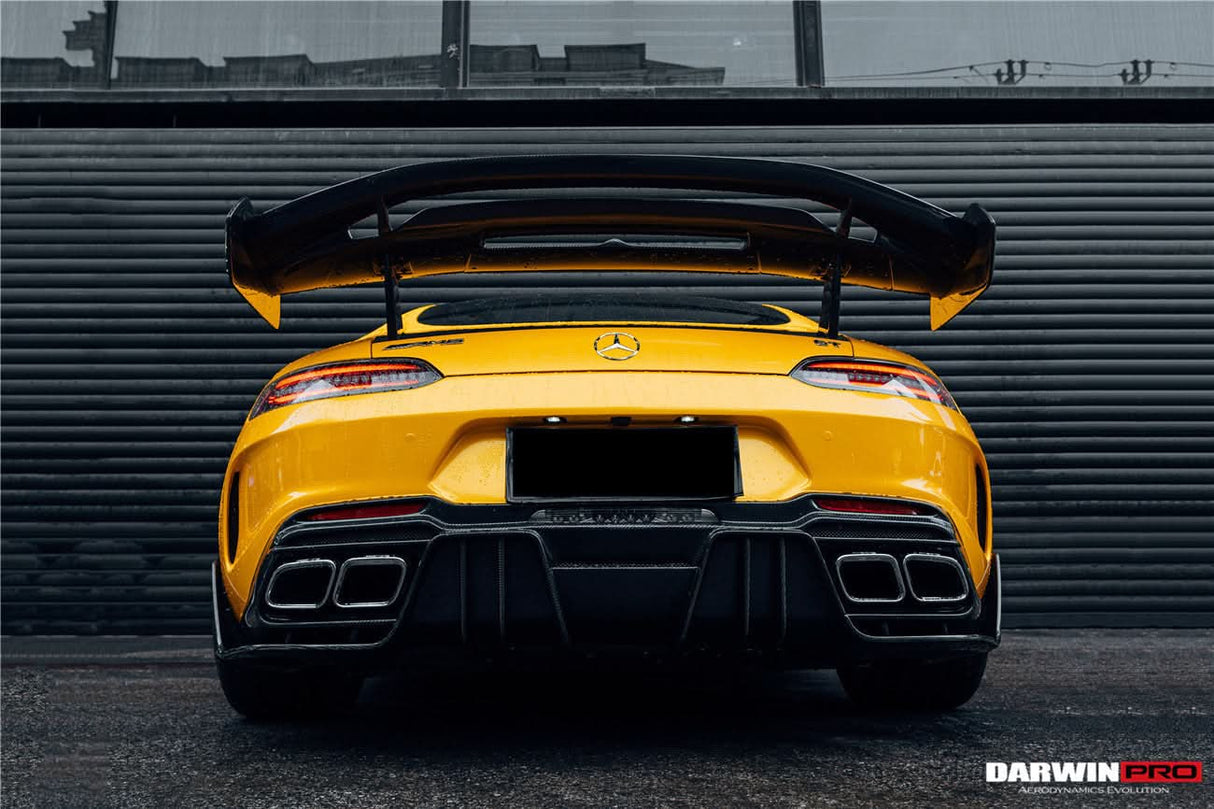 2015-2021 Mercedes Benz AMG GT | GTS Partial Carbon Fiber Rear Bumper With Exhaust Tips Darwinpro IMPII Design