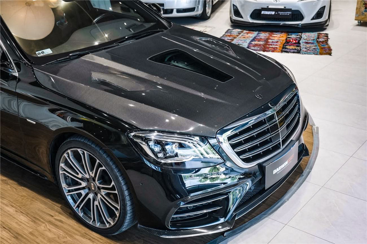 2014-2020 Mercedes Benz W222 Sedan iMP Design Carbon Fiber Hood | Fits S450, S550, S560, S63AMG, S65AMG