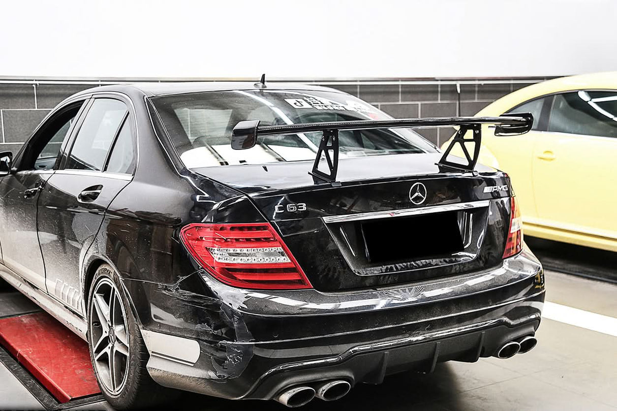 Mercedes Benz W204 C Class C63 AMG Sedan BKSS Style Carbon Fiber Trunk Spoiler