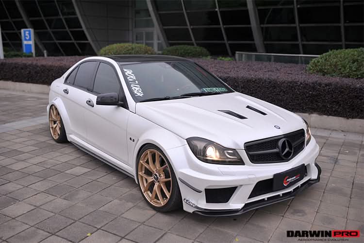 2012-2014 Mercedes Benz W204 Wide Full Body Kit DarwinPRO (BKSS) Fits C Class Sedan