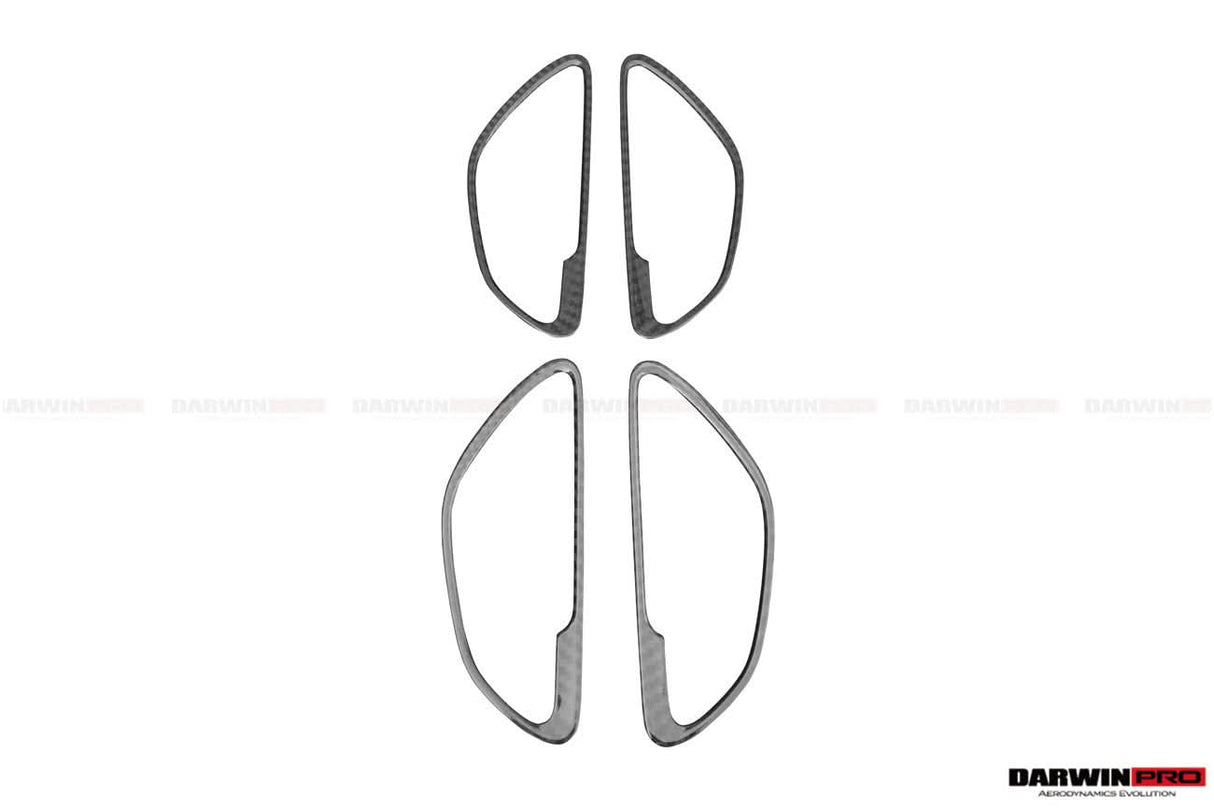 2015-2021 Mercedes Benz W205 C Class GLC X253 Carbon Fiber Interior Door Handle Cover Trim