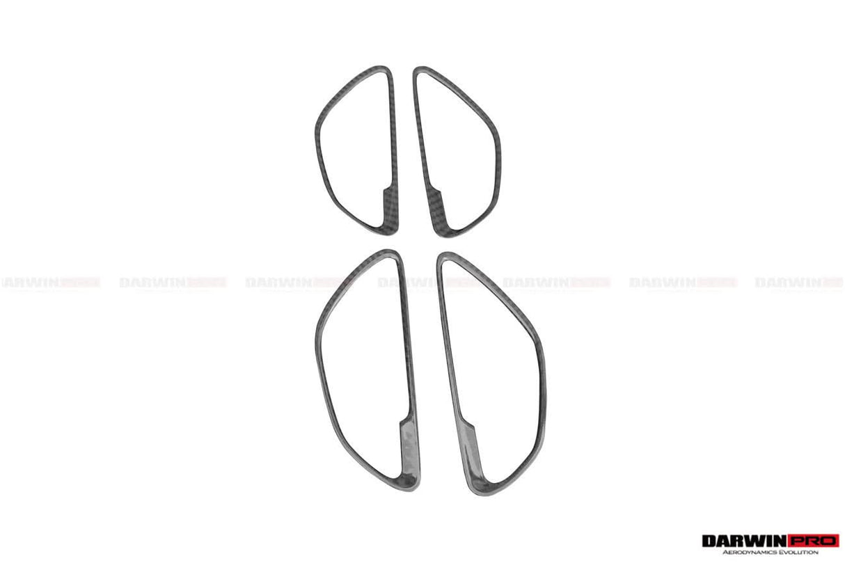 2015-2021 Mercedes Benz W205 C Class GLC X253 Carbon Fiber Interior Door Handle Cover Trim