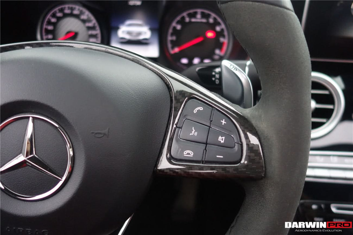 2015-2021 Mercedes Benz W205 C63 AMG Carbon Fiber Interior Steering wheel Trim