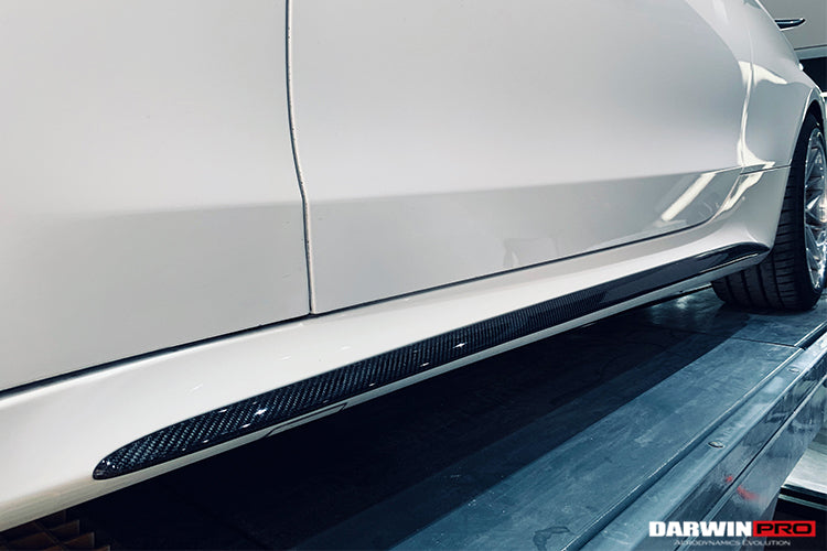 2015-2021 Mercedes Benz W205 C63 & S AMG Coupe Carbon Fiber Side Skirts Trim