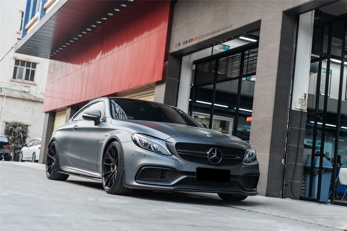 2015-2021 Mercedes Benz W205 C63 S AMG Sedan BKSS Style Carbon Fiber Front Lip