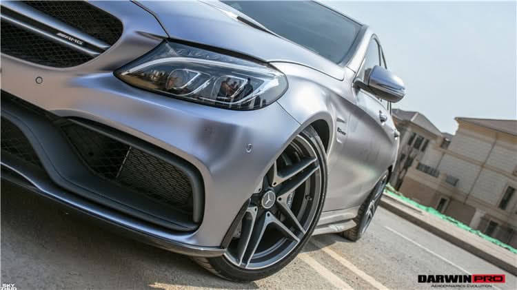 2015-2021 Mercedes Benz W205 C63 S AMG Sedan BKSS Style Carbon Fiber Front Lip
