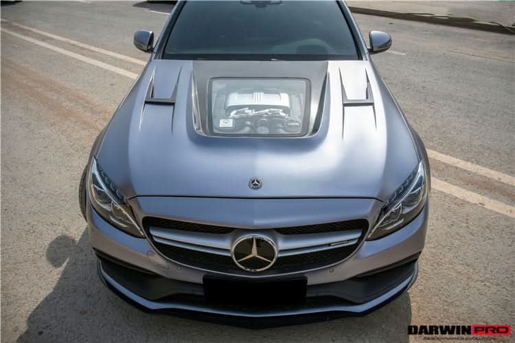 2015-2021 Mercedes Benz W205 C63 S AMG Sedan BKSS Style Carbon Fiber Front Lip