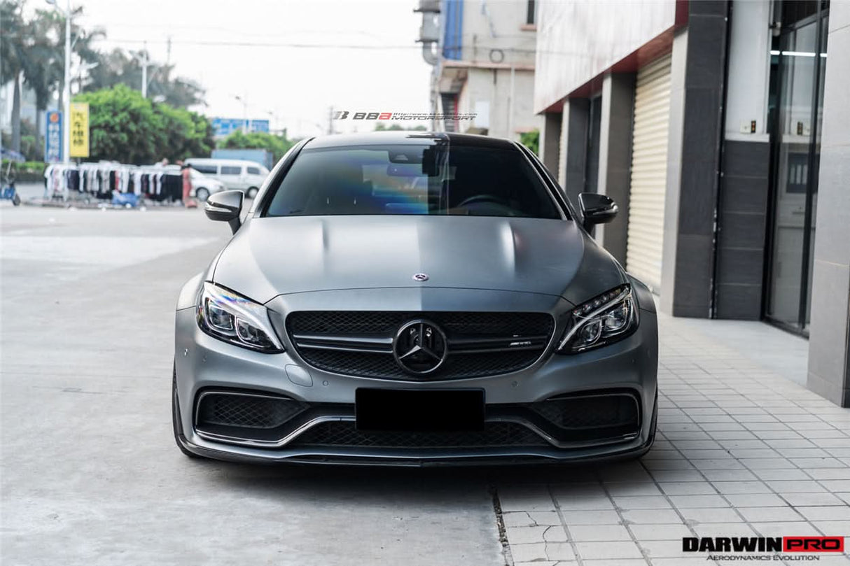 2015-2021 Mercedes Benz W205 C63 S AMG Sedan BKSS Style Carbon Fiber Front Lip