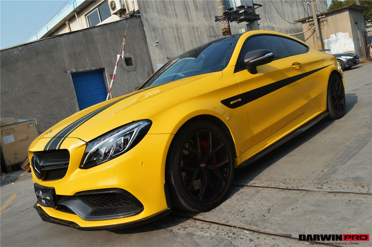2015-2021 Mercedes Benz W205 C63 S AMG Sedan BKSS Style Carbon Fiber Front Lip