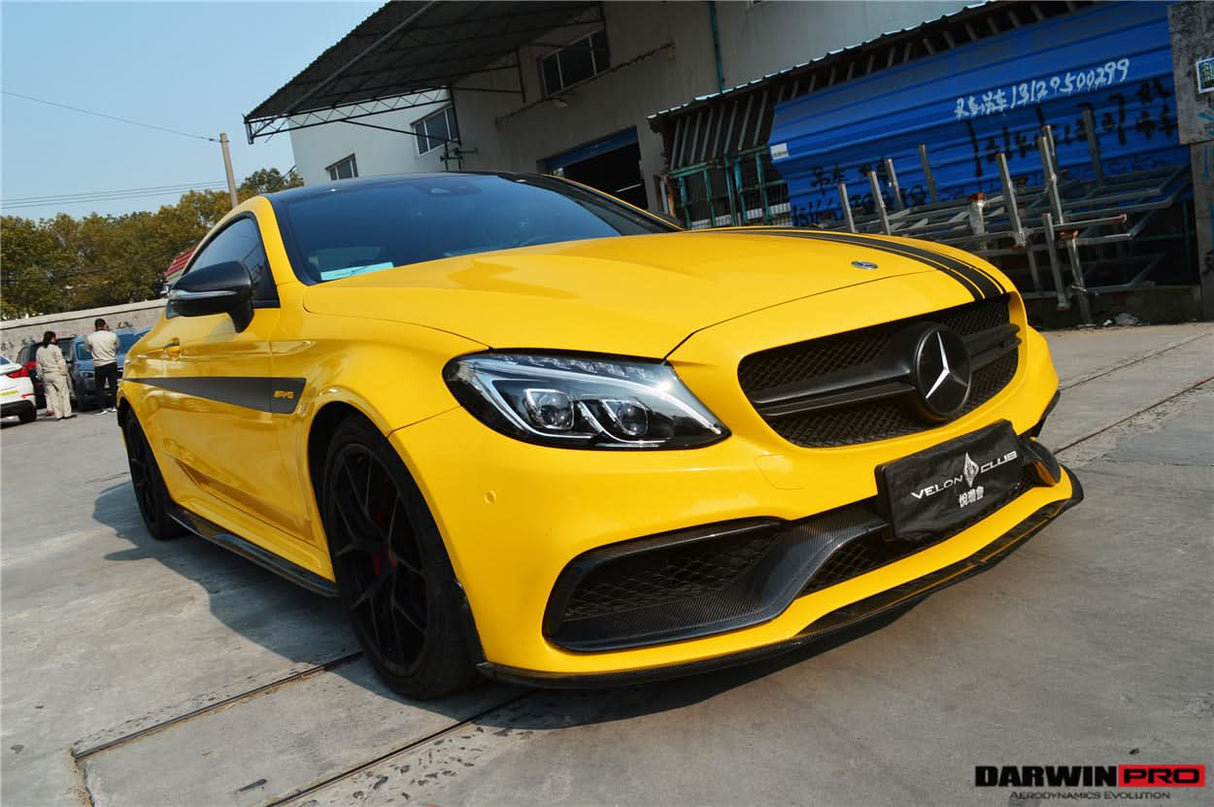2015-2021 Mercedes Benz W205 C63 S AMG Sedan BKSS Style Carbon Fiber Front Lip