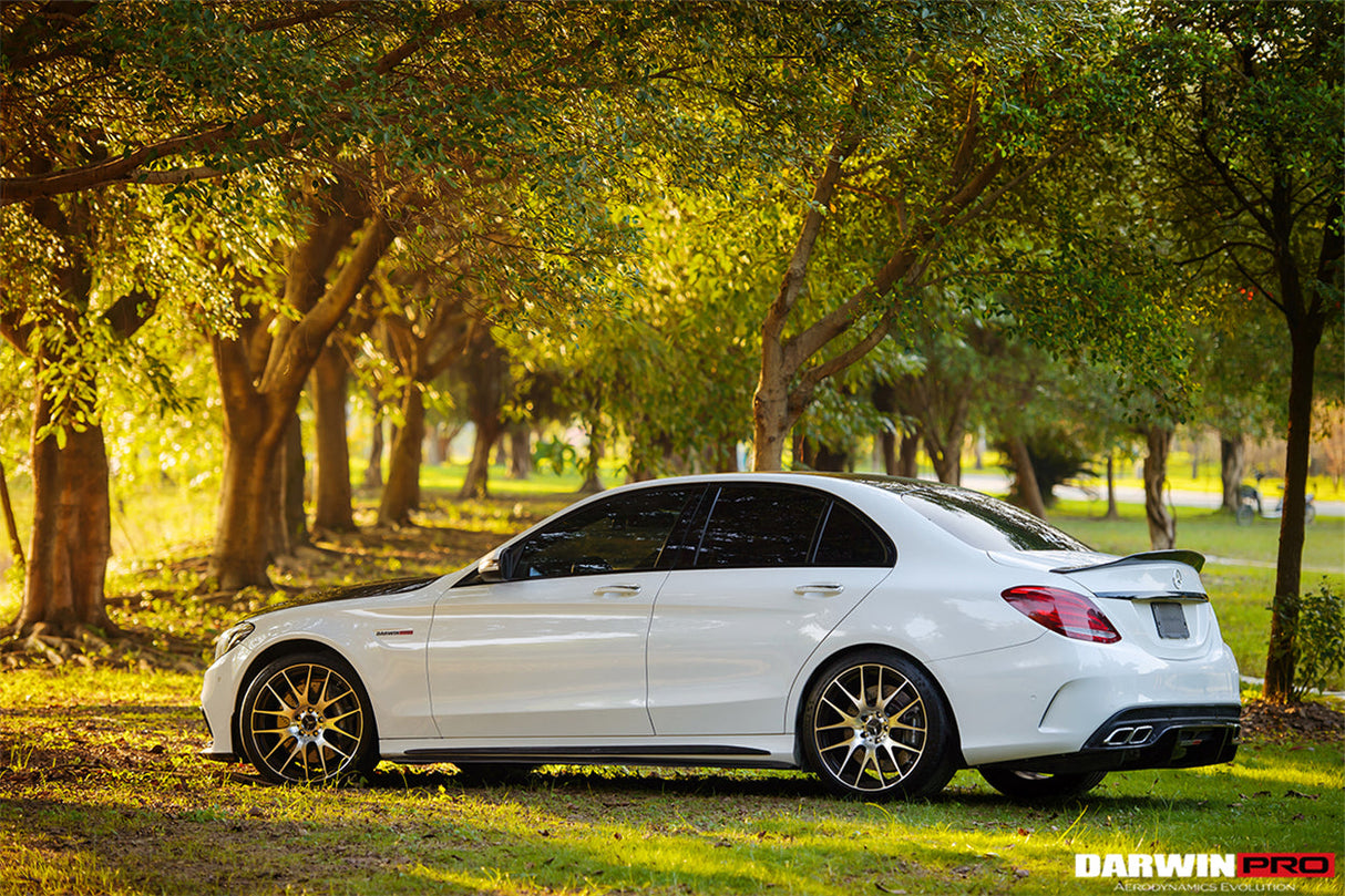 2015-2021 Mercedes Benz W205 C63 AMG C43 C Class Sedan Carbon Fiber Side Skirts Trim