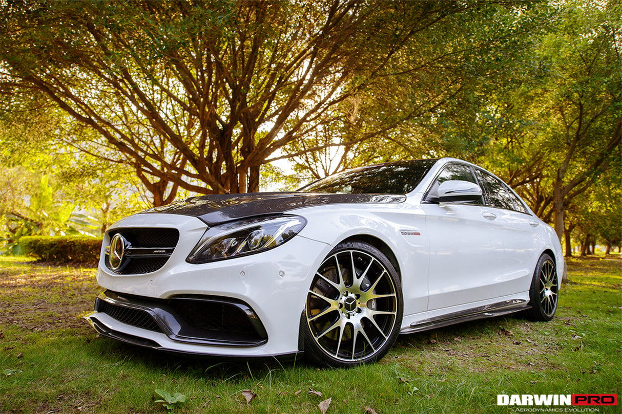 2015-2021 Mercedes Benz W205 C63 AMG C43 C Class Sedan Carbon Fiber Side Skirts Trim