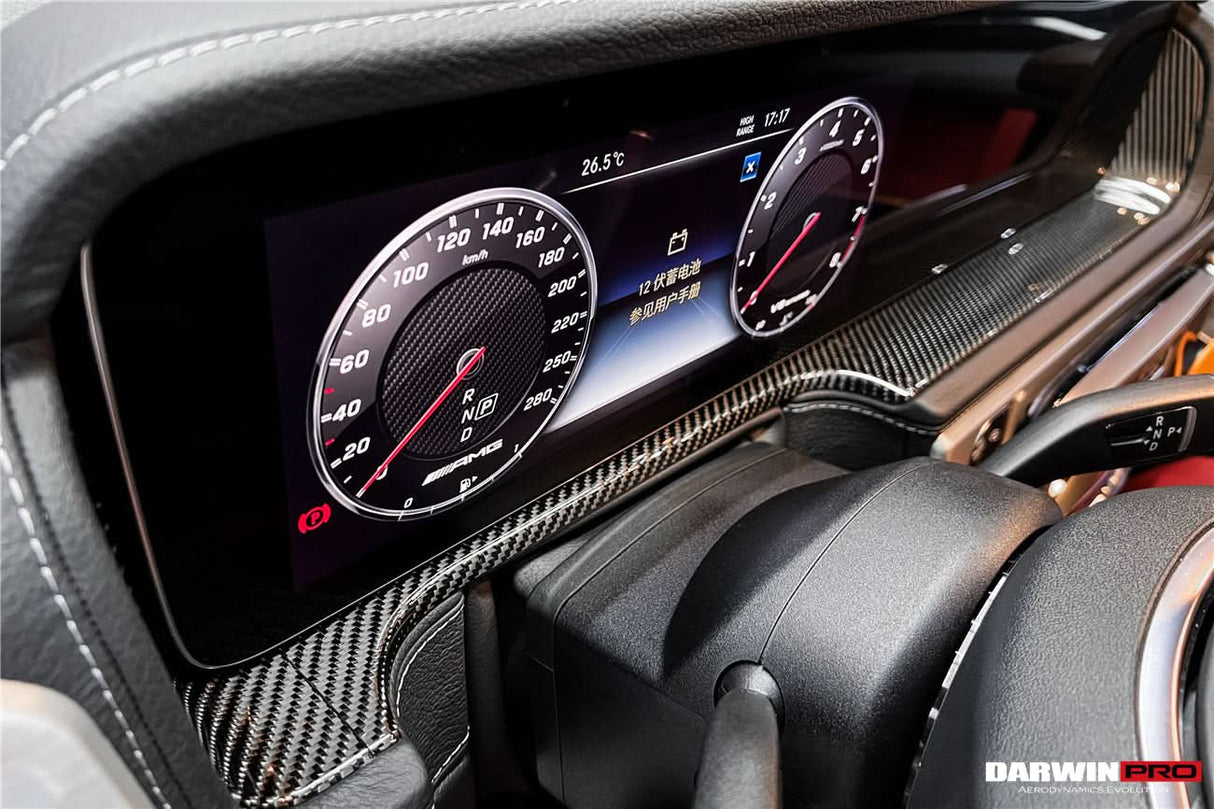 2019-2023 Mercedes Benz G-Wagon W464 Dry Carbon Fiber Screen Surround Panel Replacement DarwinPRO (OE) | Fits G550, G63 AMG, G-Class