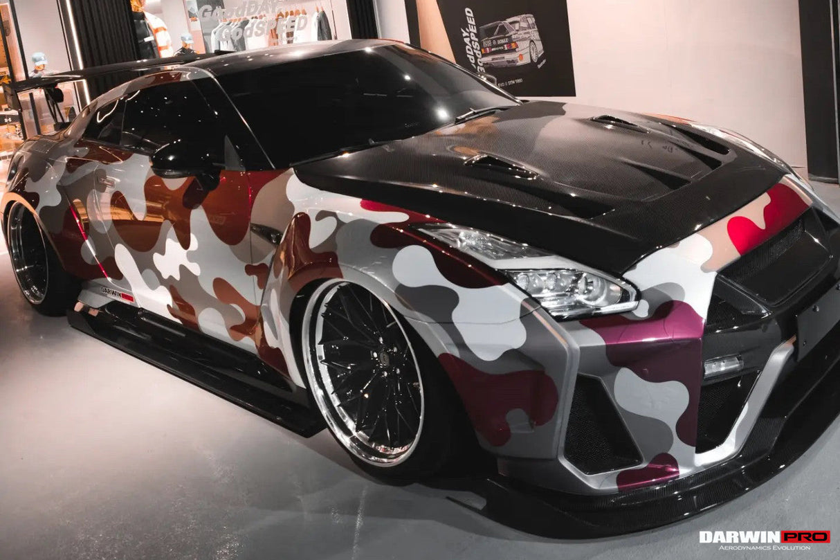 DarwinPRO 2008-2023 Nissan GTR R35 CBA DBA EBA BKSSII Style Partial Carbon Fiber Full Wide Body Kit