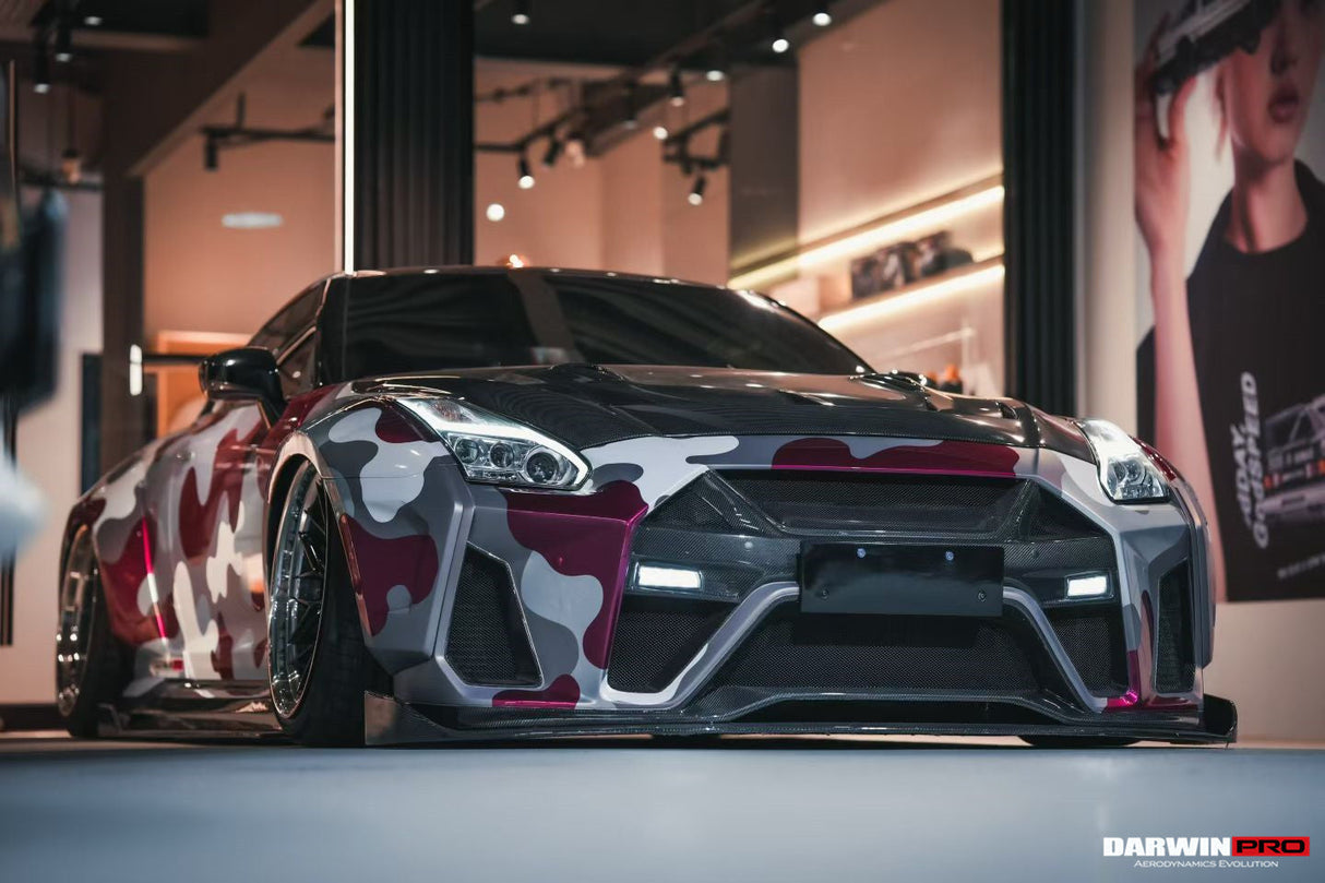 DarwinPRO 2008-2023 Nissan GTR R35 CBA DBA EBA BKSSII Style Partial Carbon Fiber Full Wide Body Kit