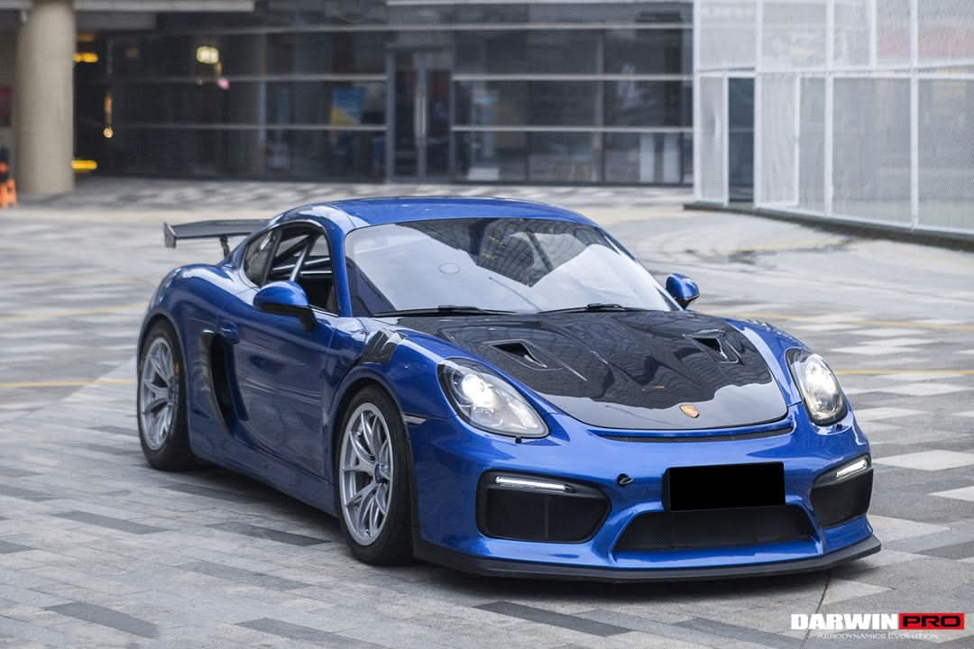 DarwinPRO 2012-2025 Porsche 718 And 981 Cayman And Boxster GT2RS Style Carbon Fiber Hood