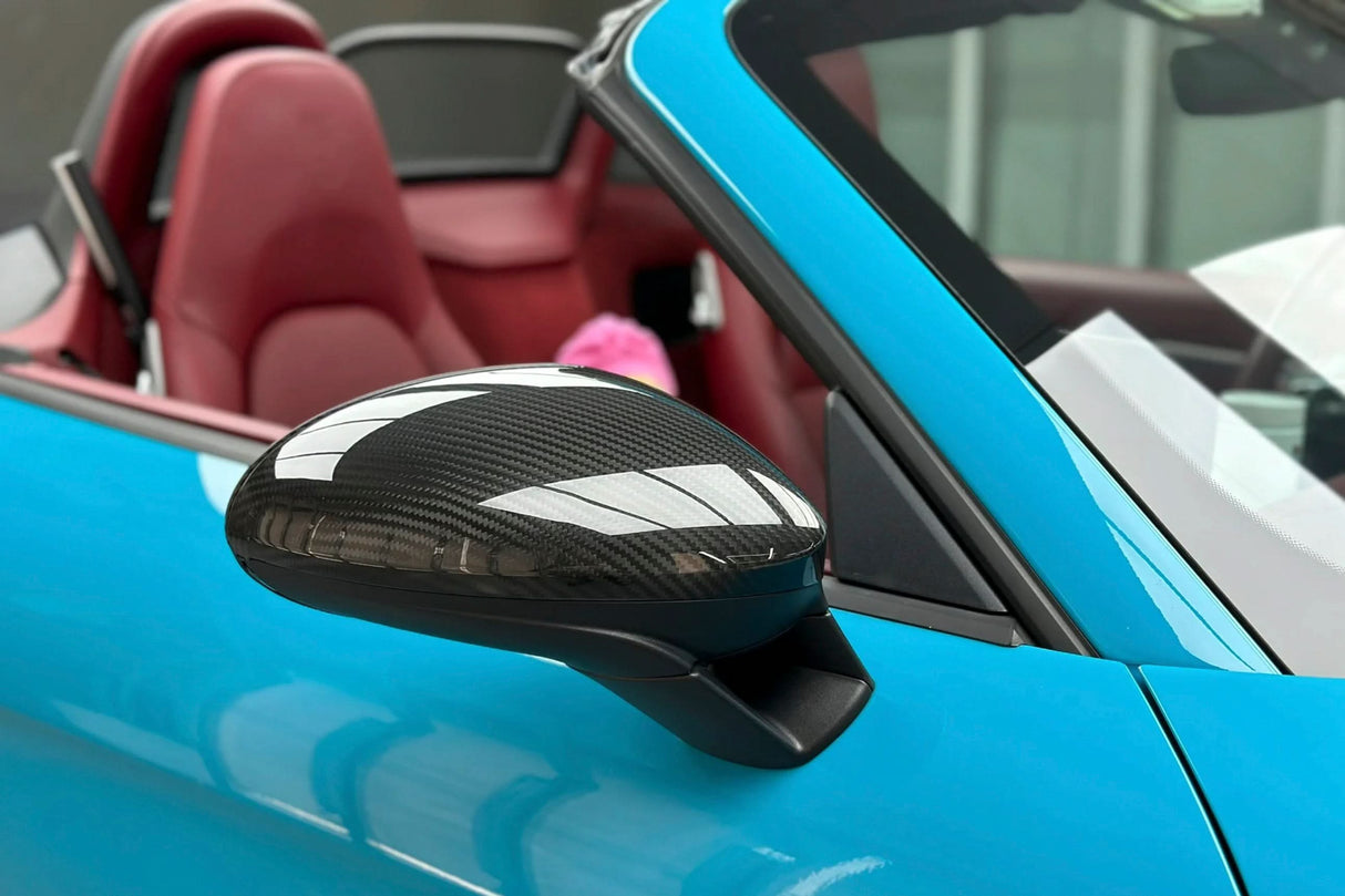 2017-2025 Porsche 718 OE Style Autoclave Carbon Fiber Mirror Housing Replacement | Fits Cayman, Boxster, Spyder, GTS, GT4, GT4 RS LHD