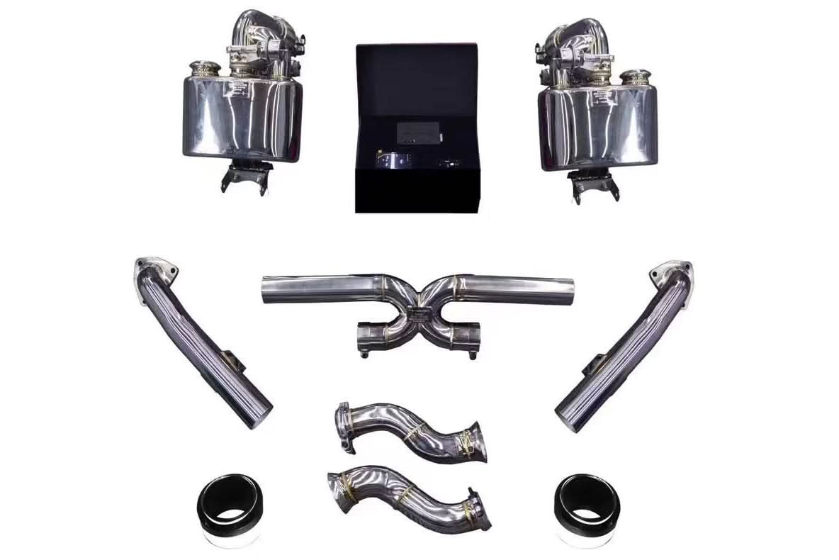 2012-2015 Porsche 911 991.1 2C 4C Carrera S Targa 4 4S Convert GT2RS Exhaust System (for GT2RS Style Bumper)