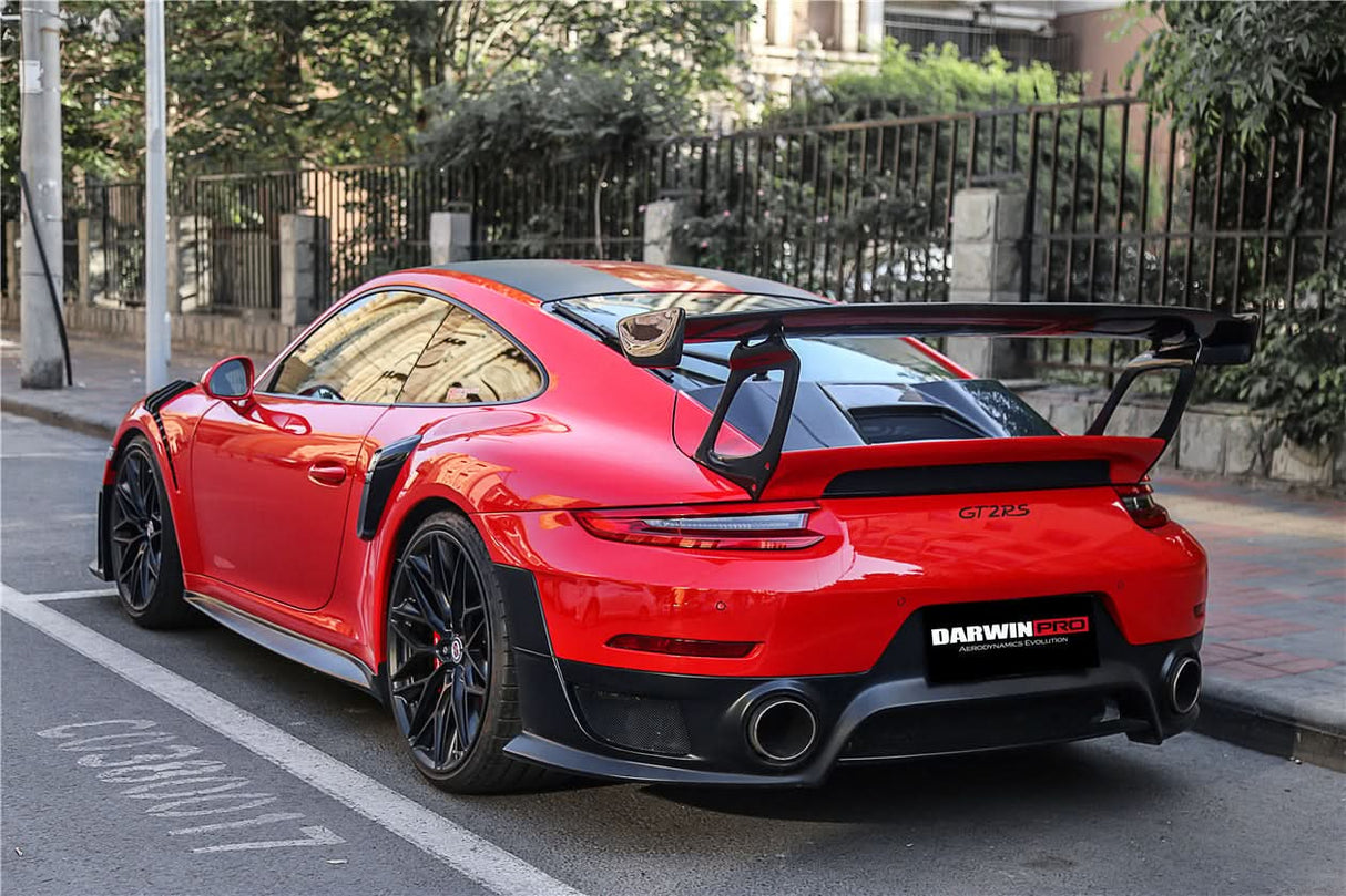 2016-2019 Porsche 911 991.2 Partial Carbon Fiber Trunk Spoiler Wing DarwinPRO (GT2RS Style) Fits Carrera, S, 4S
