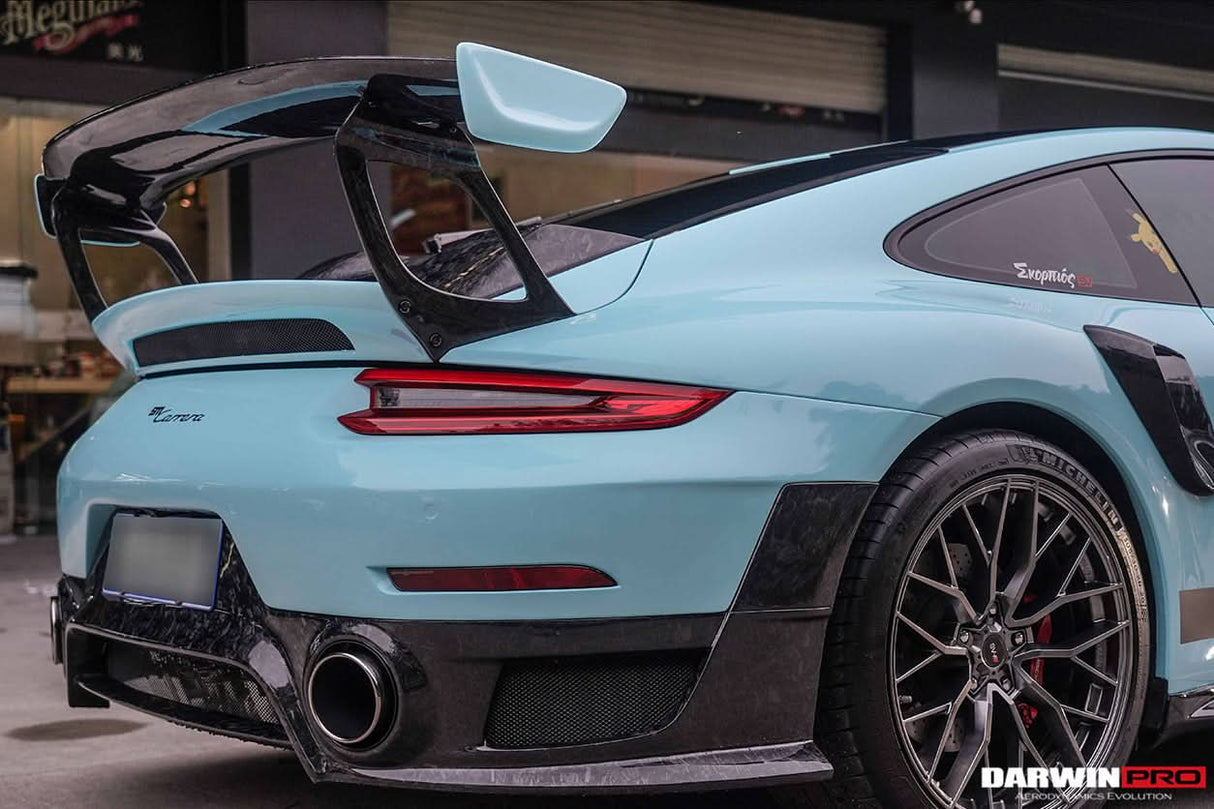 DarwinPRO 2016-2019 Porsche 911 991.2 Carrera & S GT2RS Style Partial Carbon Fiber Rear Bumper