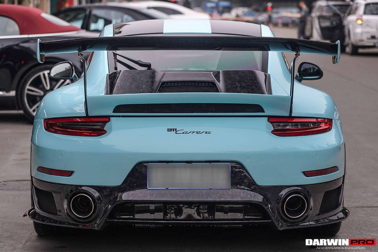 2016-2019 Porsche 911 991.2 Partial Carbon Fiber Trunk Spoiler Wing DarwinPRO (GT2RS Style) Fits Carrera, S, 4S