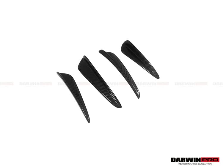 2013-2019 Porsche 911 991 Turbo S Carbon Fiber Front Canards DarwinPRO (BKSS)