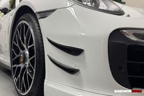 2013-2019 Porsche 911 991 Turbo S Carbon Fiber Front Canards DarwinPRO (BKSS)