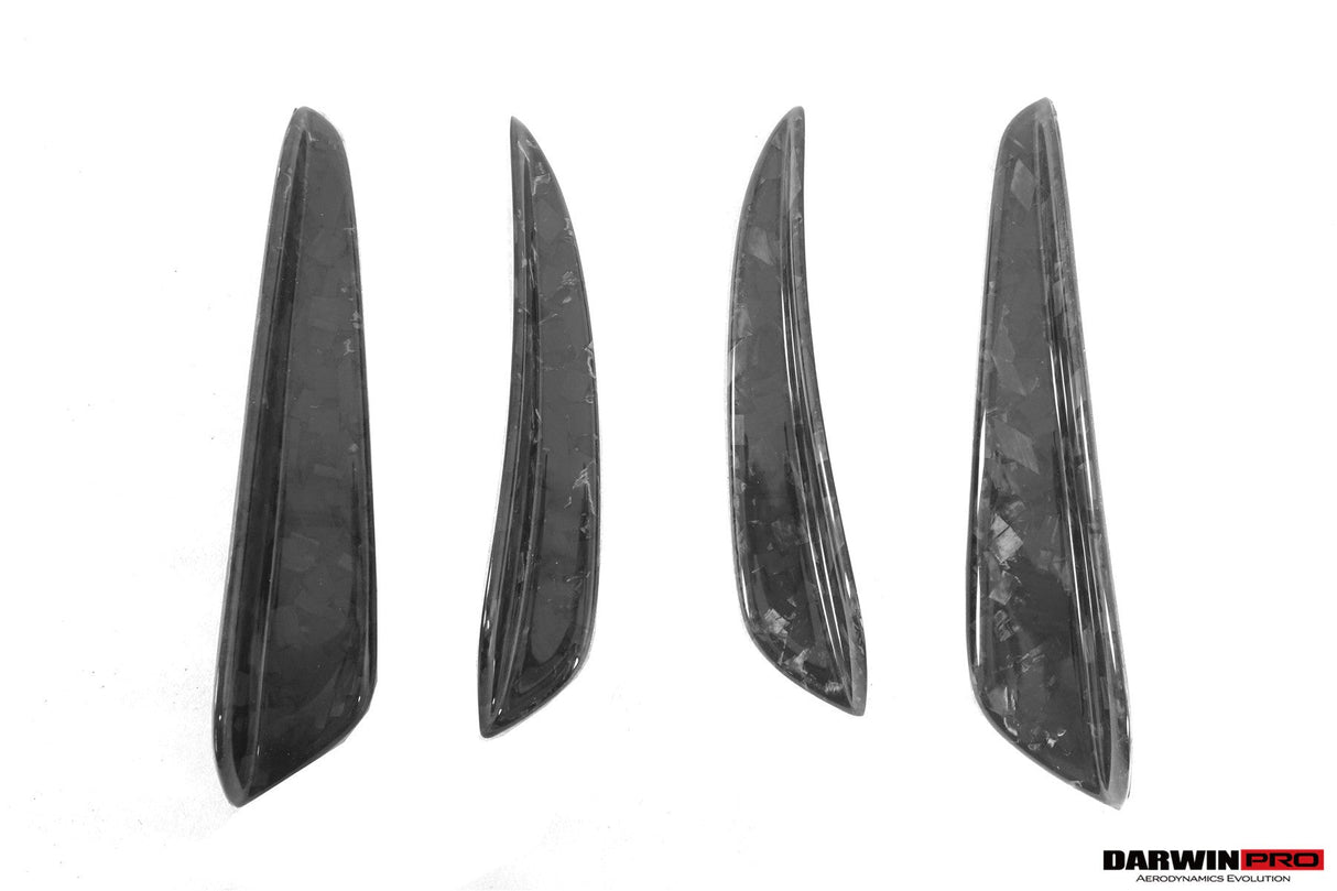 2013-2019 Porsche 911 991 Turbo S Carbon Fiber Front Canards DarwinPRO (BKSS)