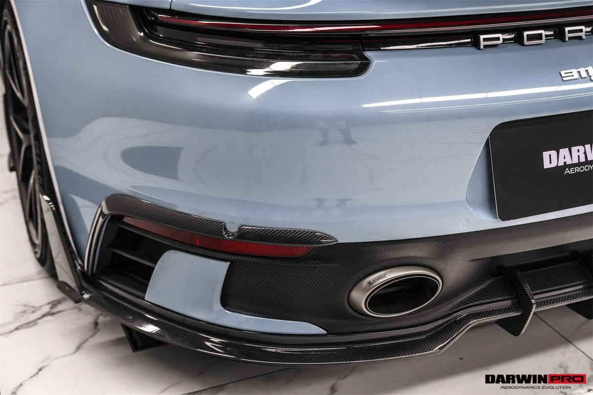 2019-2024 Porsche 911 992 SD-Sport Design Model Carbon Fiber Rear Bumper Vent Trims DarwinPRO (BKSSII) Fits Carrera, S, 4, 4S, Targa, Cabriolet