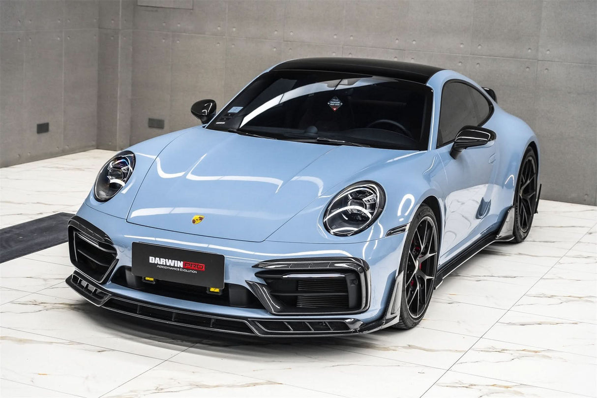 DarwinPRO 2019-2024 Porsche 911 992 Carrera & 4 & 4S & Targa & Cabriolet SD-Sport Design Model BKSSII Style Front Bumper Lip Splitter