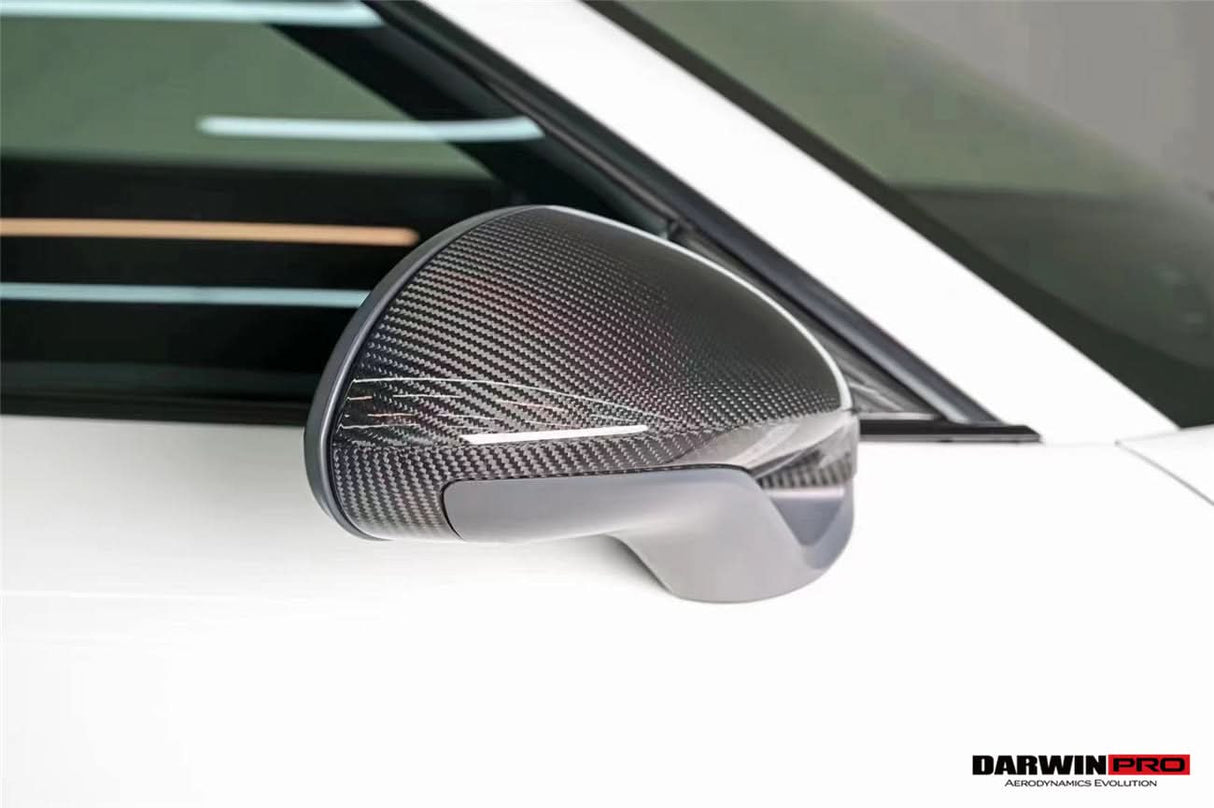 2012-2019 Porsche 911 991 Carrera, Cabriolet, Targa, Turbo | 981 Cayman, Boxster OEM Sport Style Dry Carbon Fiber Mirror Housing Replacement