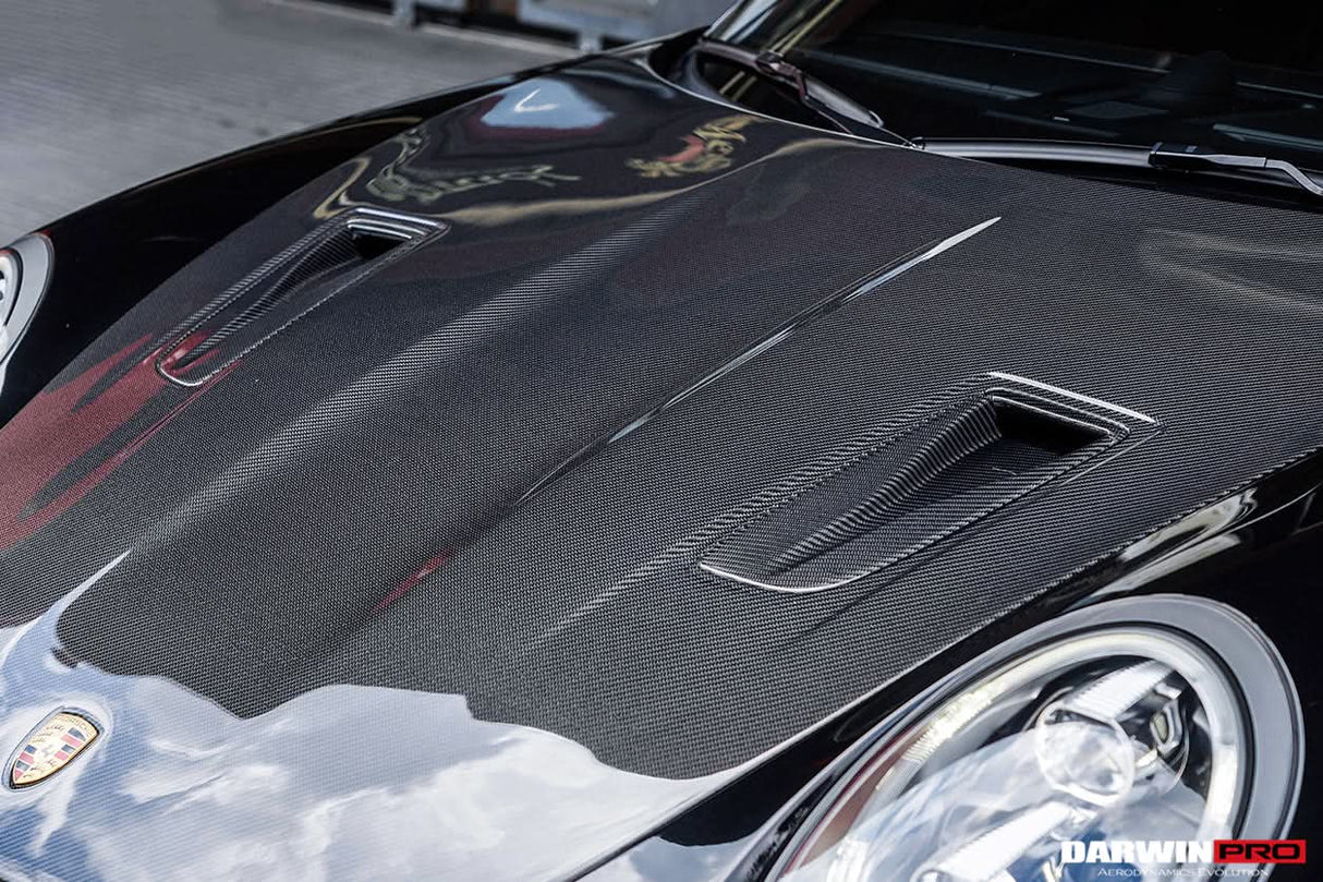 DarwinPRO 2012-2019 Porsche 991 Carrera S & Targa 4 & 4s & GT3 Convert GT2RS Style Carbon Fiber Hood