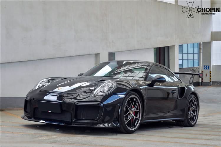 2013-2019 Porsche 911 991 Turbo S GT2RS Style Partial Carbon Fiber Front Bumper and Fender