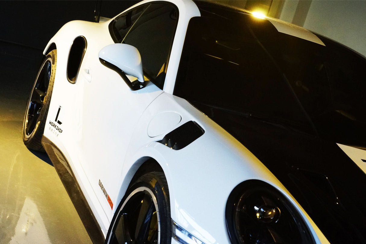 2013-2019 Porsche 911 991 Turbo S GT2RS Style Partial Carbon Fiber Front Bumper and Fender