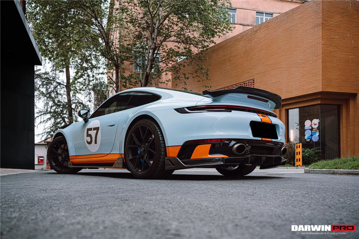 DarwinPRO 2019-2024 Porsche 911 992 Carrera & Targa S & 4 & 4S SD-Sport Design Modl BKSS Style Rear Lip