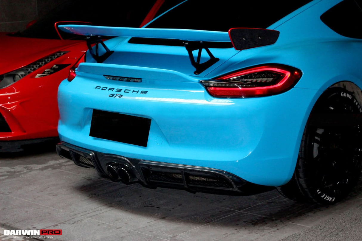 2012-2016 Porsche 981 Boxster | Cayman GT4 Style Carbon Fiber Rear Diffuser